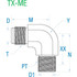 MSC TX-10-ME Stainless Steel Flared Tube Male Elbow: 5/8" Tube OD, 1/2-14 Thread, 37 ° Flared Angle