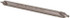 Hertel H-81185020300 Combo Drill & Countersink: #2, 3/16" Body Dia, 1180, High Speed Steel