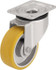 Blickle 265785 Swivel Top Plate Caster: Polyurethane-Elastomer Blickle Extrathane, 4" Wheel Dia, 1-9/16" Wheel Width, 550 lb Capacity, 5-7/64" OAH