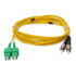ADD-ON COMPUTER PERIPHERALS, INC. AddOn ADD-ASC-ST-2M9SMF  2m SC to ST OS1 Yellow Patch Cable - Patch cable - SC/APC single-mode (M) to ST/APC single-mode (M) - 2 m - fiber optic - duplex - 9 / 125 micron - OS1 - halogen-free - yellow