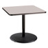 NATIONAL PUBLIC SEATING NPS® CT33636RD1GY Cafe Table, 36w x 36d x 30h, Square Top/Round Base, Gray Nebula Top, Black Base