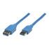 INTRACOM USA, INC. Manhattan 322379  USB 3.0 Extension Cable, 6.56ft, Blue