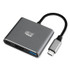 ADESSO INC AUH4010 3-in-1 USB-C Multi-Port TAA Compliant Docking Station, HDMI, USB-C, USB 3 A+PD, Black/Gray