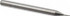 SGS 00539 Square End Mill: 1/32'' Dia, 3/32'' LOC, 1/8'' Shank Dia, 1-1/2'' OAL, 4 Flutes, Solid Carbide