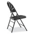 NATIONAL PUBLIC SEATING NPS® 1110 1100 Series Fan-Back Tri-Brace Dual Hinge Folding Chair, Supports Up to 500 lb, 17.75" Seat Height, Black, 4/Carton