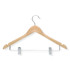 HONEY-CAN-DO INTERNATIONAL, LLC HNG-09033 Honey Can Do Wood Suit Hangers With Clips, 17-9/16in x 10-1/16in, Maple, Pack Of 12 Hangers