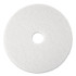 3M/COMMERCIAL TAPE DIV. 08477 Low-Speed Super Polishing Floor Pads 4100, 13" Diameter, White, 5/Carton