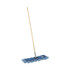 BOARDWALK HL245BSPC Dry Mopping Kit, 24 x 5 Blue Synthetic Head, 60" Natural Wood/Metal Handle