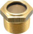 LDI Industries LSP151-05 3/4" Sight Diam, 3/4" Thread, 1" OAL, Low Pressure Pipe Thread Lube Sight, Open View Sight Glass & Flow Sight