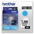 BROTHER INTL. CORP. LC10EC LC10EC INKvestment Super High-Yield Ink, 1,200 Page-Yield, Cyan