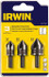 Irwin 1877720 Countersink Set: 3 Pc, 1/2 to 3/4" Head Dia, 5 Flute, 82 ° Included Angle