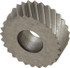 MSC EPL-220 Standard Knurl Wheel: 1/2" Dia, 90 ° Tooth Angle, 20 TPI, Diagonal, High Speed Steel