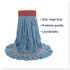 BOARDWALK 503BLCT Super Loop Wet Mop Head, Cotton/Synthetic Fiber, 5" Headband, Large Size, Blue, 12/Carton