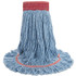BOARDWALK 503BLCT Super Loop Wet Mop Head, Cotton/Synthetic Fiber, 5" Headband, Large Size, Blue, 12/Carton