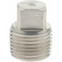 Merit Brass 3617DA-06 Pipe Square Head Plug: 3/8" Fitting, 316 & 316L Stainless Steel