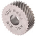 MSC KNL-216 Standard Knurl Wheel: 3/4" Dia, 90 ° Tooth Angle, 16 TPI, Diagonal, High Speed Steel