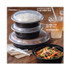 PACTIV EVERGREEN CORPORATION NC723B Newspring VERSAtainer Microwavable Containers, 24 oz, 7" Diameter, Black/Clear, Plastic, 150/Carton