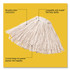 RUBBERMAID COMMERCIAL PROD. F116-12 Non-Launderable Premium Cut-End Cotton Wet Mop Head, 16 oz, White, 1" White Band, 12/Carton