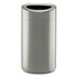 SAFCO PRODUCTS 9921SL Open Top Oval Waste Receptacle, 14 gal, Steel, Silver