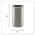 SAFCO PRODUCTS 9921SL Open Top Oval Waste Receptacle, 14 gal, Steel, Silver