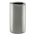 SAFCO PRODUCTS 9921SL Open Top Oval Waste Receptacle, 14 gal, Steel, Silver