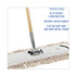 BOARDWALK M245C Cotton Dry Mopping Kit, 24 x 5 Natural Cotton Head, 60" Natural Wood Handle