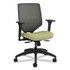 HON COMPANY SVM1ALICC82T Solve Series Mesh Back Task Chair, Supports Up to 300 lb, 18" to 23" Seat Height, Meadow Seat, Charcoal Back, Black Base