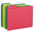 SMEAD MFG CO 11905 Smead 3-in-1 SuperTab Section Folders, 8 1/2in x 11in, Letter Size, Assorted Colors, Pack Of 12