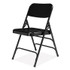 NATIONAL PUBLIC SEATING NPS® 310 300 Series Deluxe All-Steel Triple Brace Folding Chair, Supports Up to 480 lb, 17.25" Seat Height, Black, 4/Carton