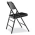 NATIONAL PUBLIC SEATING NPS® 310 300 Series Deluxe All-Steel Triple Brace Folding Chair, Supports Up to 480 lb, 17.25" Seat Height, Black, 4/Carton