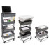VERTIFLEX PRODUCTS VF51025 Adjustable Multi-Use Storage Cart and Stand-Up Workstation, 15.25" x 11" x 18.5" to 39", Gray