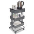 VERTIFLEX PRODUCTS VF51025 Adjustable Multi-Use Storage Cart and Stand-Up Workstation, 15.25" x 11" x 18.5" to 39", Gray