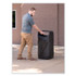 SAFCO PRODUCTS 9371BL Twist Waste Receptacle with Closed Top, 32 gal, Steel, Black