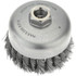 Weiler 94416 Cup Brush: 4" Dia, 0.023" Wire Dia, Steel, Knotted