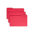 SMEAD MFG CO 53CR Smead Color File Folders, Legal Size, 1/3 Cut, Red, Box Of 100