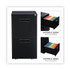ALERA PAFFBL File Pedestal, Left or Right, 2 Legal/Letter-Size File Drawers, Black, 14.96" x 19.29" x 27.75"