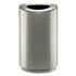 SAFCO PRODUCTS 9920SL Open Top Round Waste Receptacle, 30 gal, Steel, Silver