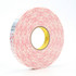 3M Double-Sided Tape: 1" Wide, 216 yd Long, 15 mil Thick, Acrylic Adhesive 7000048561