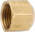 ANDERSON METALS 754040-06 Lead Free Brass Flared Tube Cap: 3/8" Tube OD, 45 ° Flared Angle