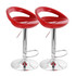 MEGAGOODS, INC. Elama 995115032M  Retro Adjustable Bar Stools, Red/Chrome, Set Of 2 Stools