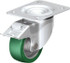 Blickle 675033 Swivel Top Plate Caster: Polyurethane-Elastomer Blickle Softhane, 4" Wheel Dia, 1-37/64" Wheel Width, 660 lb Capacity, 5-7/64" OAH