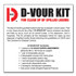 BIG D Industries 169 D'vour Clean-up Kit, Powder, All Inclusive Kit, 6/Carton