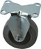 Albion 02XS03X31R Rigid Top Plate Caster: Rubber, 3-1/2" Wheel Dia, 1-1/4" Wheel Width, 250 lb Capacity, 4-1/4" OAH