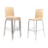 OKLAHOMA SOUND CORPORATION BCS22/4 National Public Seating Bushwick Series Wood Cafe Chairs, Natural, Set Of 4 Chairs