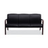 ALERA RL2319M Alera Reception Lounge WL 3-Seat Sofa, 65.75w x 26d.13 x 33h, Black/Mahogany