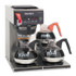 BUNN-O-MATIC CWTF15-3LP CWTF-3 Three Burner Automatic Coffee Brewer, 12-Cup, Black/Stainless Steel