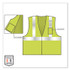 TENACIOUS HOLDINGS, INC. ergodyne® 21579 GloWear 8256Z Class 2 Self-Extinguishing Zipper Vest, Polyester, 4X-Large/5X-Large, Lime