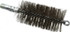 Schaefer Brush 43848 Double Stem/Spiral Tube Brush: 2-1/4" Dia, 7-1/4" OAL, Stainless Steel Bristles