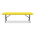CORRELL, INC. RA3060284P Adjustable Folding Tables, Rectangular, 60" x 30" x 22" to 32", Yellow Top, Black Legs, 4/Pallet