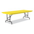 CORRELL, INC. RA3060284P Adjustable Folding Tables, Rectangular, 60" x 30" x 22" to 32", Yellow Top, Black Legs, 4/Pallet